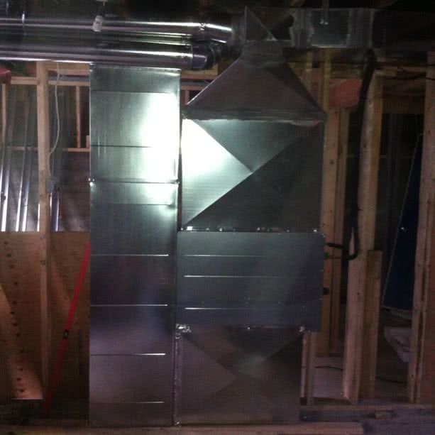 newly installed ductwork