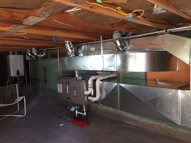 HVAC installations underneath living space